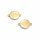 Fassungen als Verbinder mit Auge und Goldbeschichtung für 14mm Cabochons 2 Stück