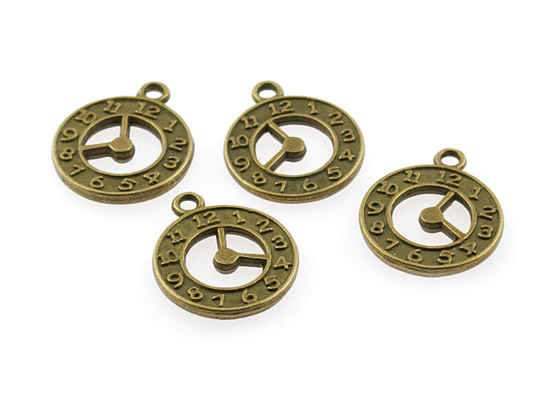 3 Uhren in antik Bronze als Anhänger