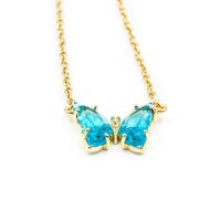 Schmetterling als Anhänger mit Zirkonia in...