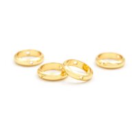 ringförmige Zwischenperlen mit 18k Goldbeschichtung...