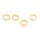 ringförmige Zwischenperlen mit 18k Goldbeschichtung für 8mm Perlen 4 Stück