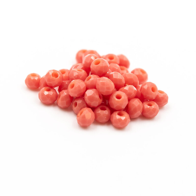 Glasschliffperlen in rot 3x2mm 50 Stück