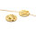 runde Zwischenperlen mit Lebensbaum 18k Gold beschichtet 18mm 2 Stück
