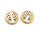 runde Zwischenperlen mit Lebensbaum 18k Gold beschichtet 18mm 2 Stück