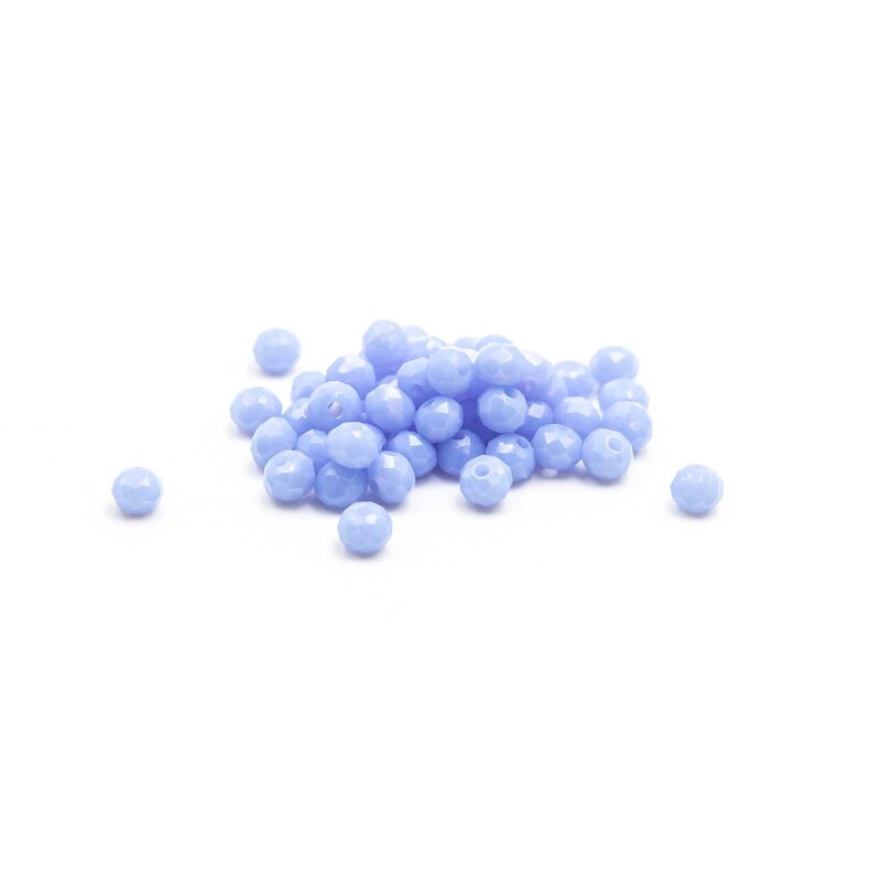Glasschliffperlen in fliederblau 3x2mm 50 Stück