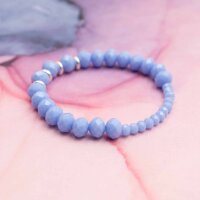 Glasschliffperlen in fliederblau 3x2mm 50 Stück