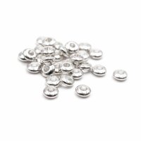 schlichte Zwischenperlen in silberfarben 5mm 30 Stück