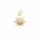 Anhänger als Sonne mit Zirkonia, 18K Gold beschichtet, 15 x 12 mm, 1 Stück