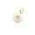 Anhänger als Sonne mit Zirkonia, 18K Gold beschichtet, 15 x 12 mm, 1 Stück