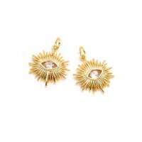 Sonnen-Anhänger mit Zirkonia, 18K Gold beschichtet,...