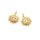 Sonnen-Anhänger mit Zirkonia, 18K Gold beschichtet, 18 mm, 2 Stück