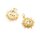 Sonnen-Anhänger mit Zirkonia, 18K Gold beschichtet, 18 mm, 2 Stück