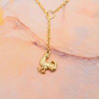 Anhänger als Hahn 18k Gold beschichtet 2 Stück