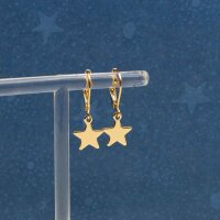 Anhänger Stern aus Messing 18K Goldbeschichtung 4...