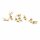 Quetschkalotten 18K Gold beschichtet, 3 mm, 10 Stück