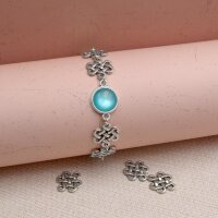 Verbinder chinesischer Knoten in antik silberfarben 6...