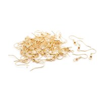 schlichte Ohrhänger in light goldfarben 40 Stück
