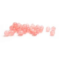 Crackleglasperlen in flamingo rosa 8mm 30 Stück