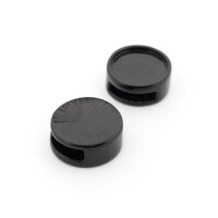 Schiebeperlen in Schwarz für 12 mm Cabochon 2...