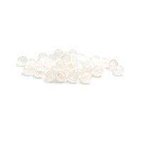 gefrostete Glasperlen weiß 6x4mm 50 Stück