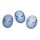 Resin-Kameen Cabochons Lady-Profil Blau-Weiß - 25 x 18 mm - 3 Stück