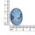 Resin-Kameen Cabochons Lady-Profil Blau-Weiß - 25 x 18 mm - 3 Stück