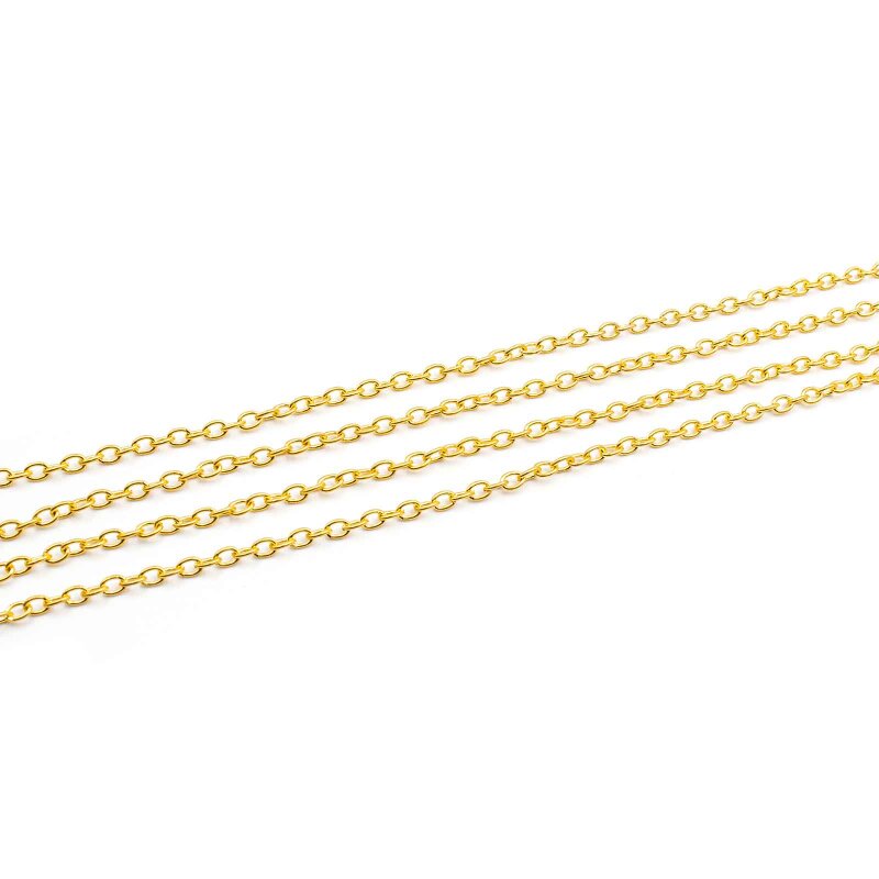 Gliederkette mit gedrehten Gliedern in goldfarben 4x3mm 5m