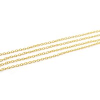 Gliederkette mit gedrehten Gliedern in goldfarben 4x3mm 5m