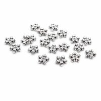 Zwischenperlen als Blume in antik silberfarben 9mm 20...