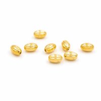 ovale Zwischenperlen aus Messing mit 18k Goldbeschichtung...
