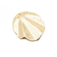 gewelltes Plättchen aus Messing 18k Gold beschichtet...