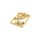 Anhänger als Rechteck mit Zirkonia 18k Gold beschichtet 1 Stück