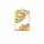 Anhänger als Rechteck mit Zirkonia 18k Gold beschichtet 1 Stück
