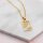 Anhänger als Rechteck mit Zirkonia 18k Gold beschichtet 1 Stück