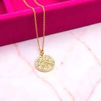 runder Anhänger mit Schlange und Schmucksteinen 18k...