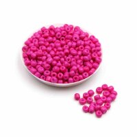 Rocailles Perlen in magenta 4mm 20g