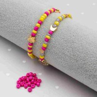 Rocailles Perlen in magenta 4mm 20g
