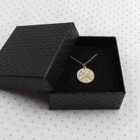 gemusterte Geschenkbox in Schwarz 8x8 cm 1 Stück