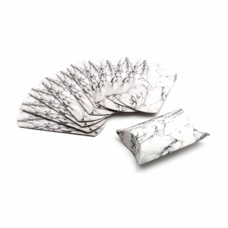 Schmuckverpackung Faltschachtel Marmor 10 x 6 cm 10 Stück