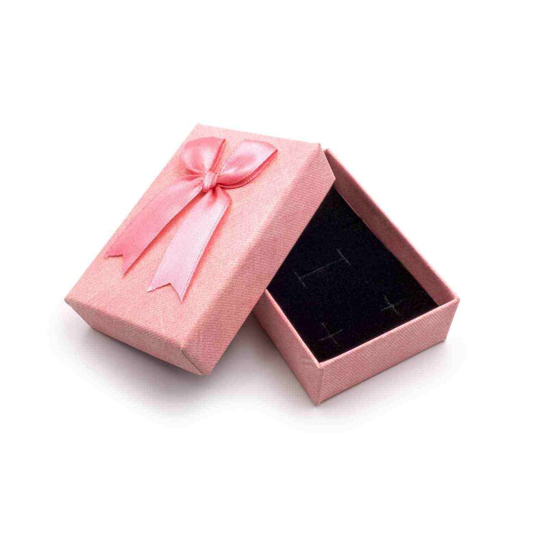 Geschenkbox in Rosa mit Schleife 9x6 cm