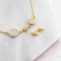 Stern-Verbinder mit Zirkonia, 18K Gold beschichtet, 11,6...