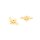 Stern-Verbinder mit Zirkonia, 18K Gold beschichtet, 11,6 x 8,5 mm, 2 Stück