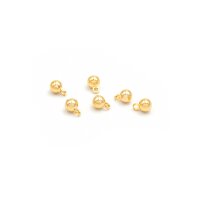 Anhänger Kugel aus Messing mit 18k Goldbeschichtung...