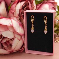 hohe Perlkappen aus Messing mit 14k Goldbeschichtung in...