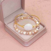 Armreif aus Messing 18k Gold beschichtet mit 18mm...
