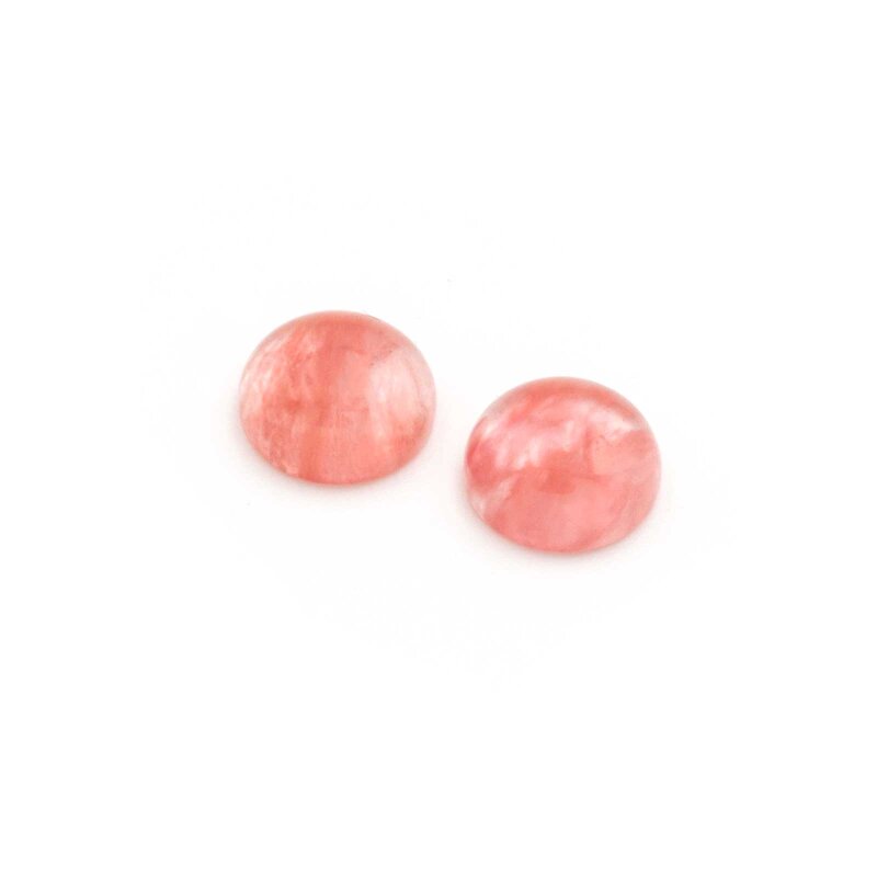 Cabochon aus Glas Quarzdesign 10 mm 2 Stück