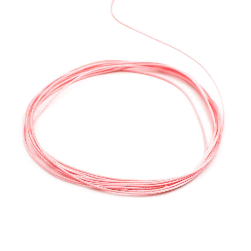 Polyesterkordel gewachst in flamingofarben 0,8mm 10 Meter