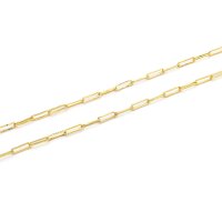 Gliederkette mit flachen Gliedern aus Messing 14K...