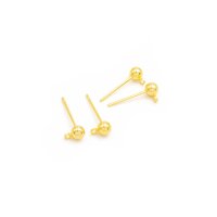 Ohrstecker mit Öse aus 304 Edelstahl 18k...