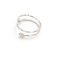 Ringrohling aus 925 Sterling Silber für halbgebohrte...